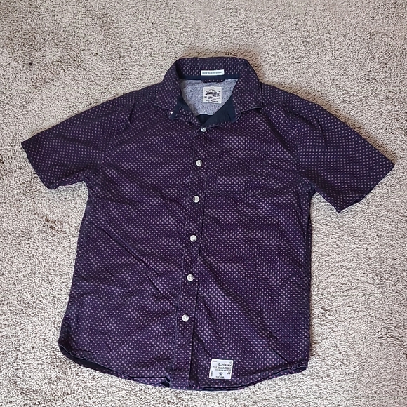 Vintage JPN Superdry Button Down Collared Short Sleeve Shirt M - Picture 1 of 16